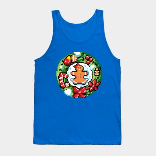 Pixel Art Christmas Gingerbread girl Tank Top